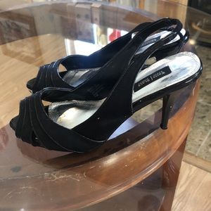 WHBM Donatello Black Sling back heels size 7.5